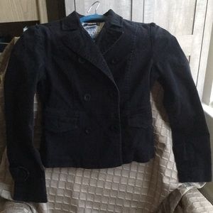 stylish black jeans jacket by guess